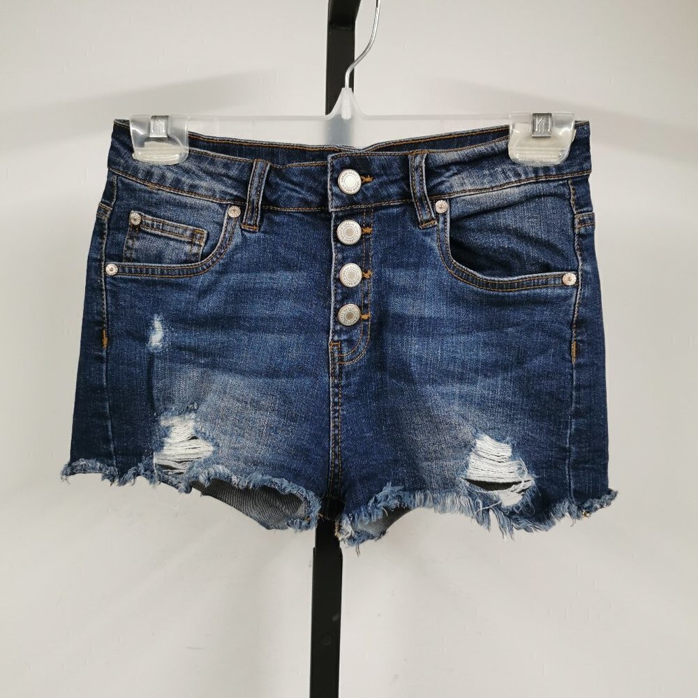 U2b High Rise Button Fly Jean Shorts
